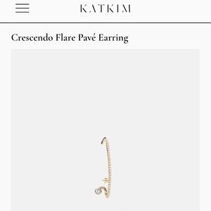 Diamond Crescendo Flare Pavé Earring 18kt